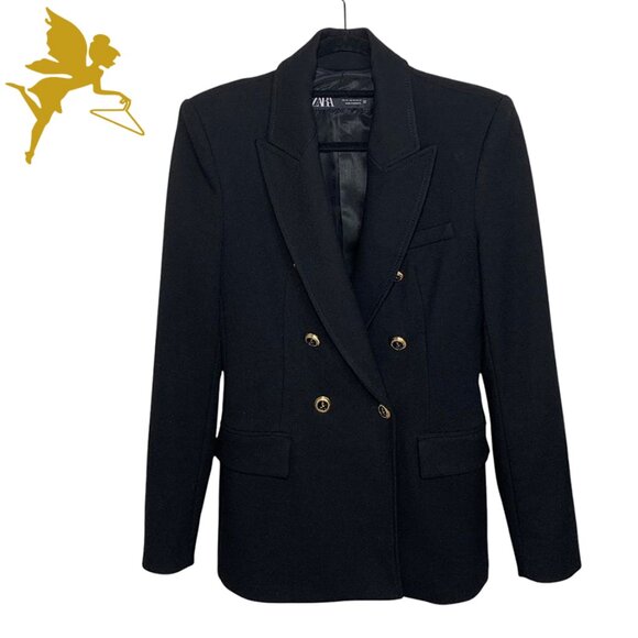 ZARA Double Breasted Equestrian Blazer - Picture 1 of 7
